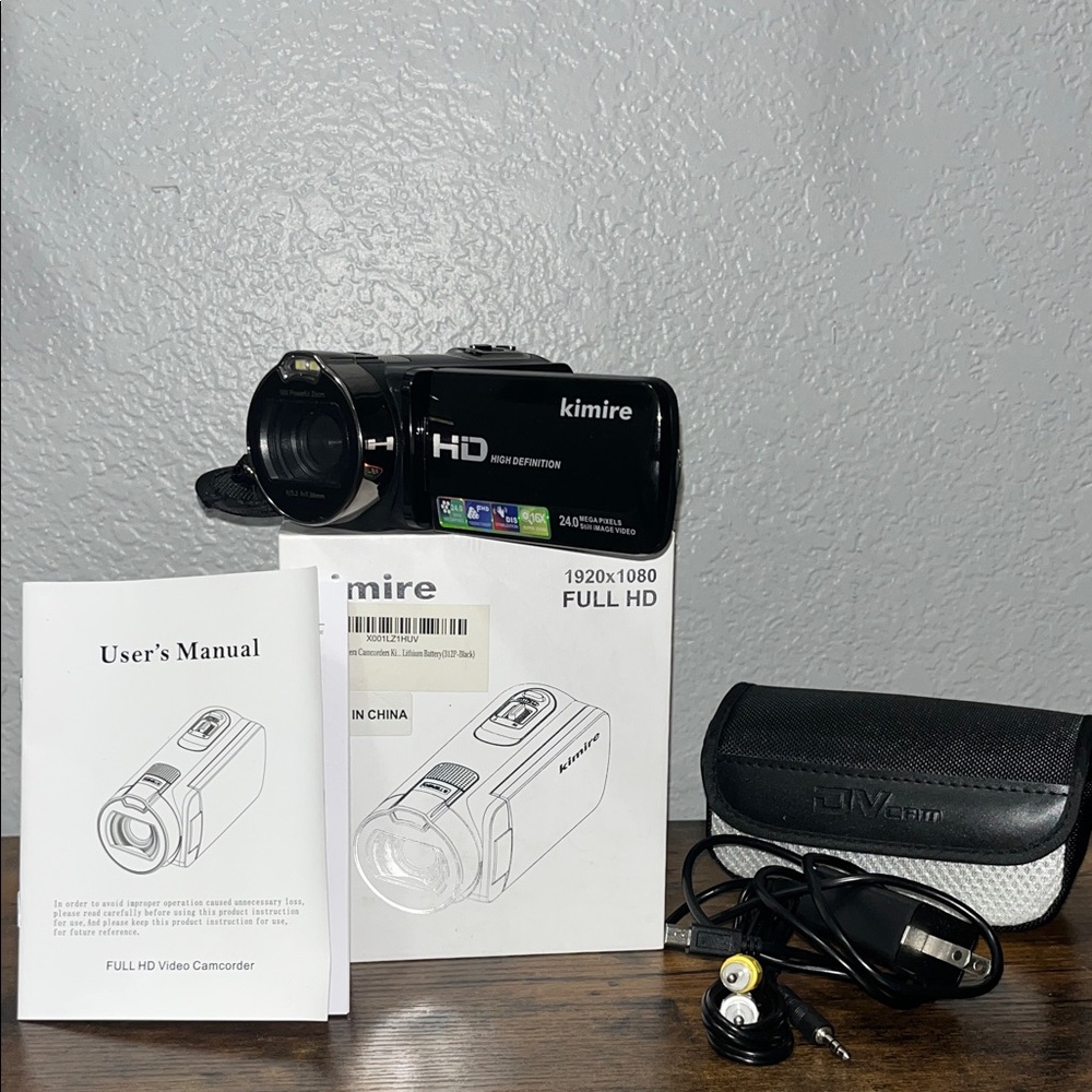 Kimire Black HD Full HD Camcorder - 1920x1080 Video